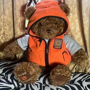 Gund Vintage Cheer Beer‎ 2000 Orange Fleece Large NWT